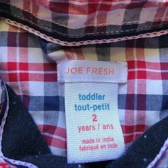 Joe Fresh Long Sleeved Button Down Shirt Size 2T - Picture 7 of 13